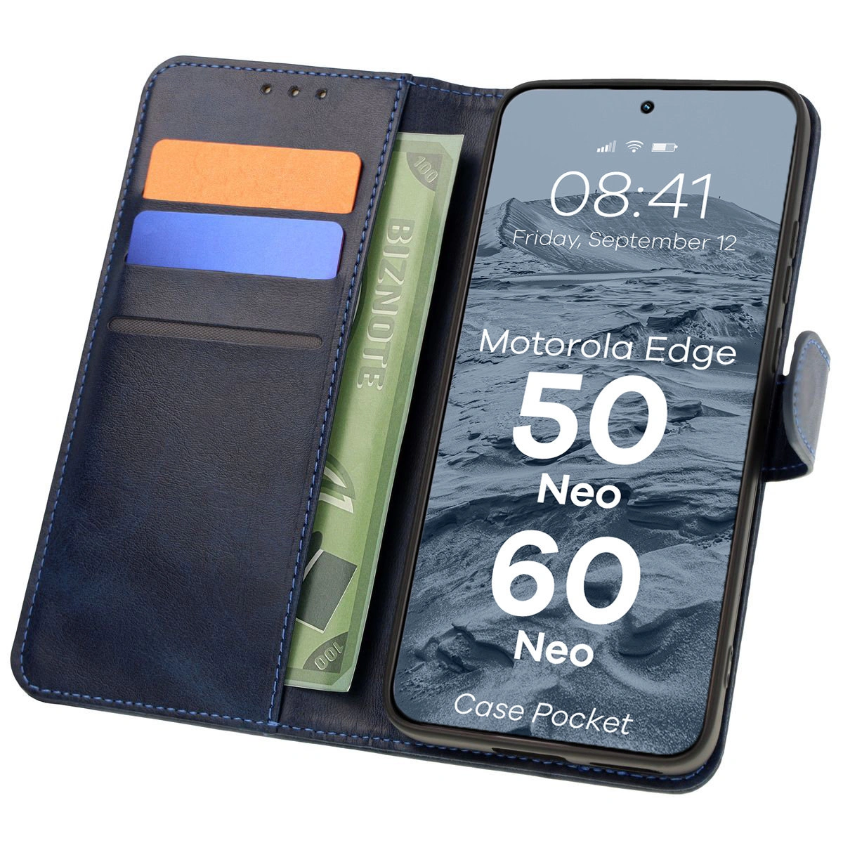 Etui z klapką Bizon Case Pocket do Motorola Edge 50 Neo / 60 Neo